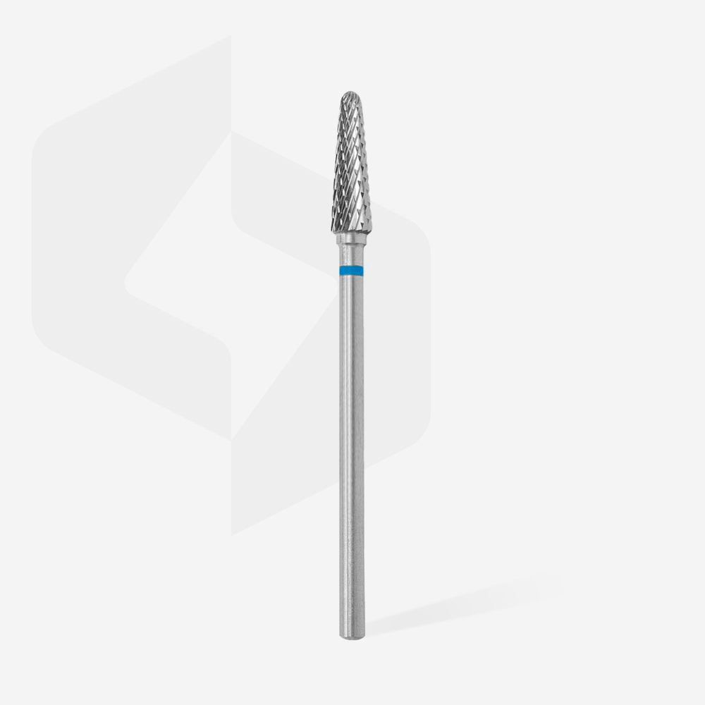 STALEKS EXPERT Carbide nail drill bit frustum blue, head diameter 4 mm, working part 13 mm - blue / medium