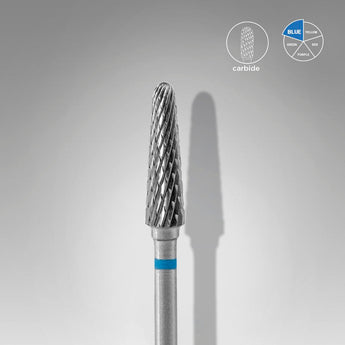 Staleks Expert karbid negleborg, keglestumpform blå, hoveddiam. 4 mm, arbejdslængde 13 mm, medium