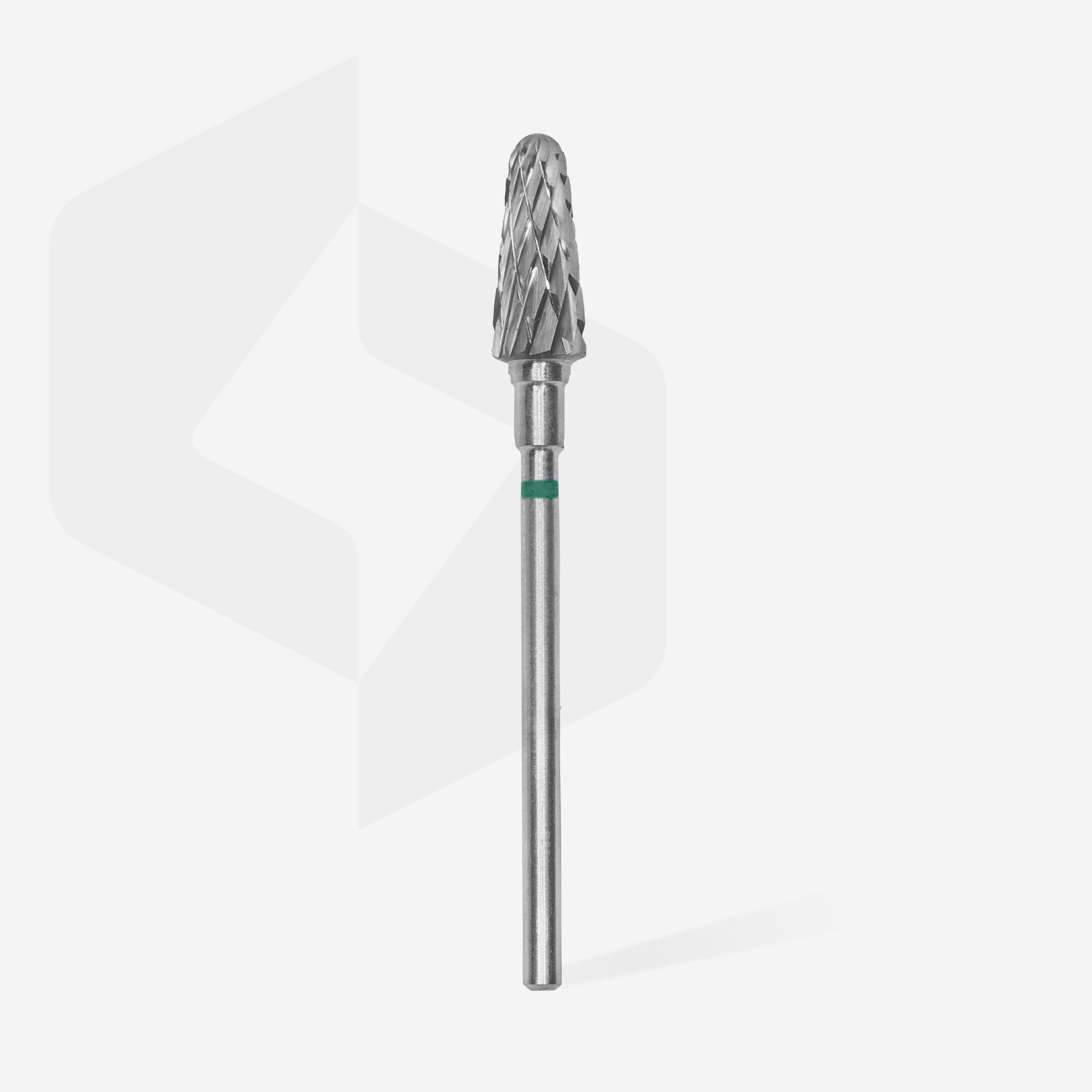STALEKS EXPERT Carbide nail drill bit frustum green, head diameter 6 mm, working part 14 mm - green / hard