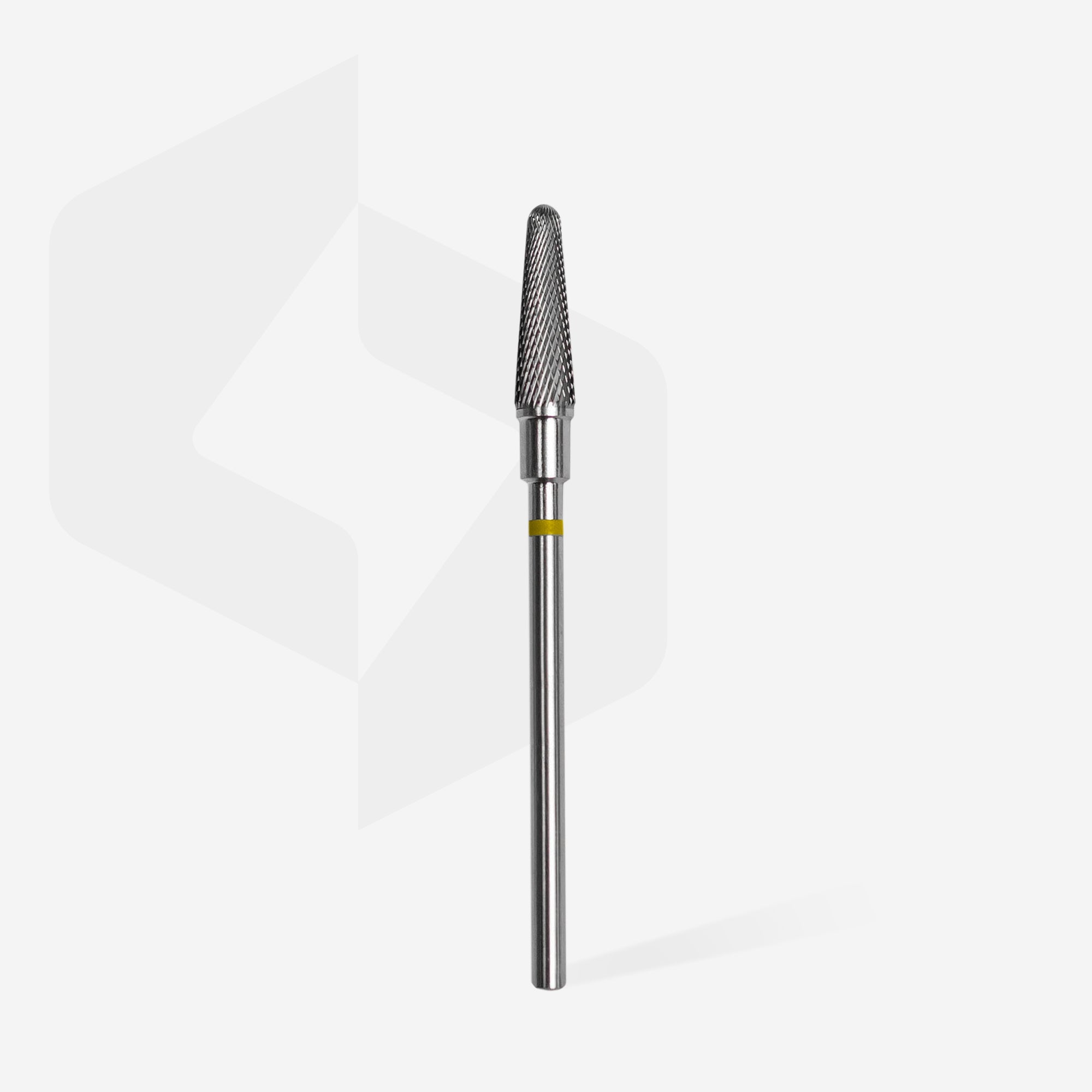 STALEKS EXPERT Carbide nail drill bit frustum yellow, head diameter 4 mm, working part 13 mm - yellow / very soft