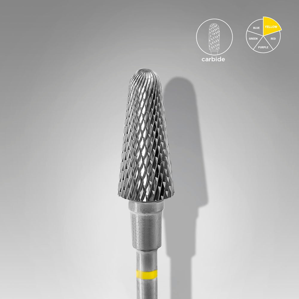 STALEKS EXPERT Hartmetallfräser Kegelstumpf, Ø 6 mm, Arbeitsteil 14 mm, gelb