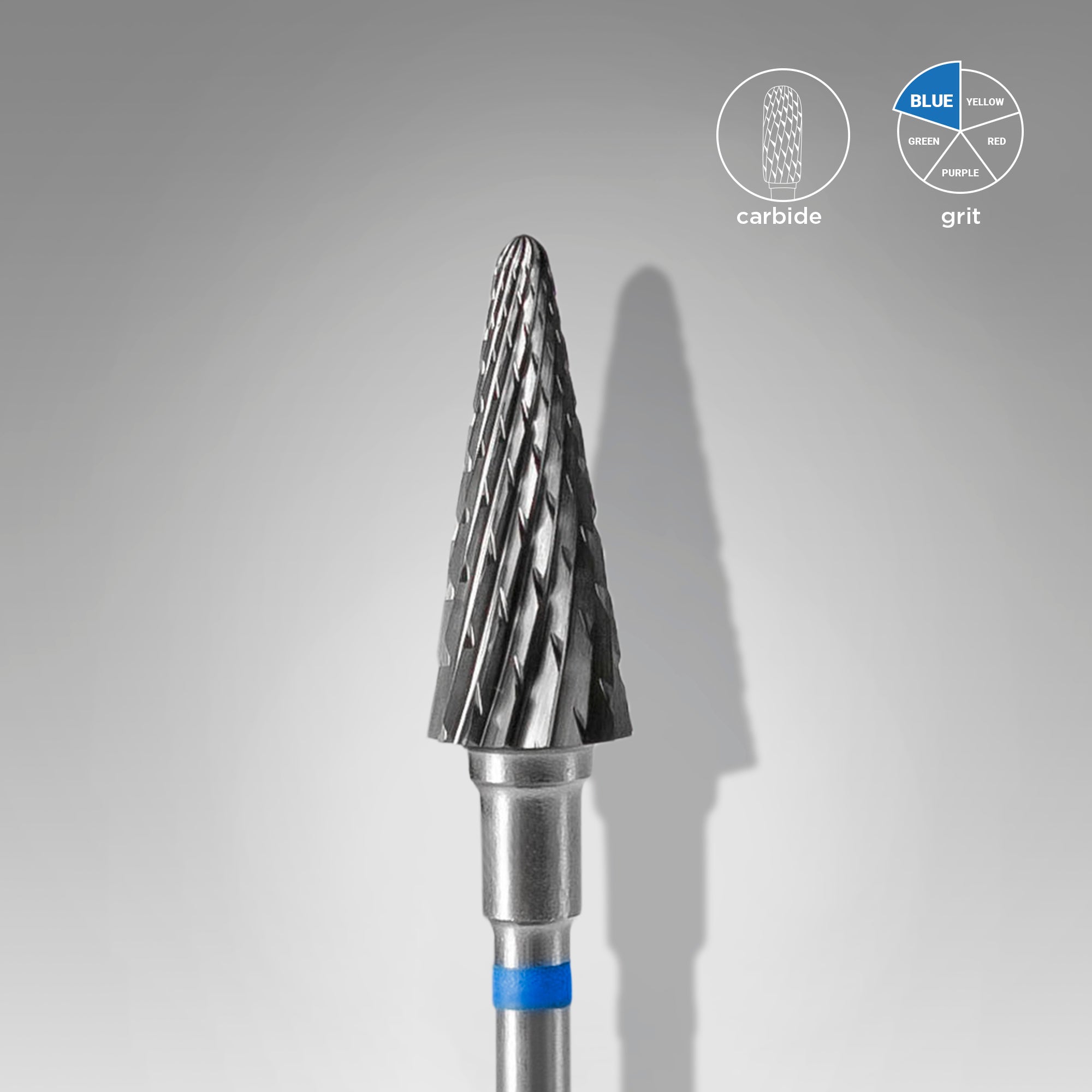 Staleks Karbīda frēzes uzgalis konuss zils EXPERT, diametrs 6 mm / darba daļa 14 mm