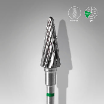Staleks Expert karbid neglbor kegle grøn, hoveddiam. 6 mm, arbejdsdel 14 mm - grøn/hård