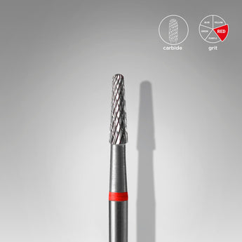 Staleks Expert karbid neglebor, kegle, rød, hoveddiameter 2,3 mm, arbejdslængde 8 mm