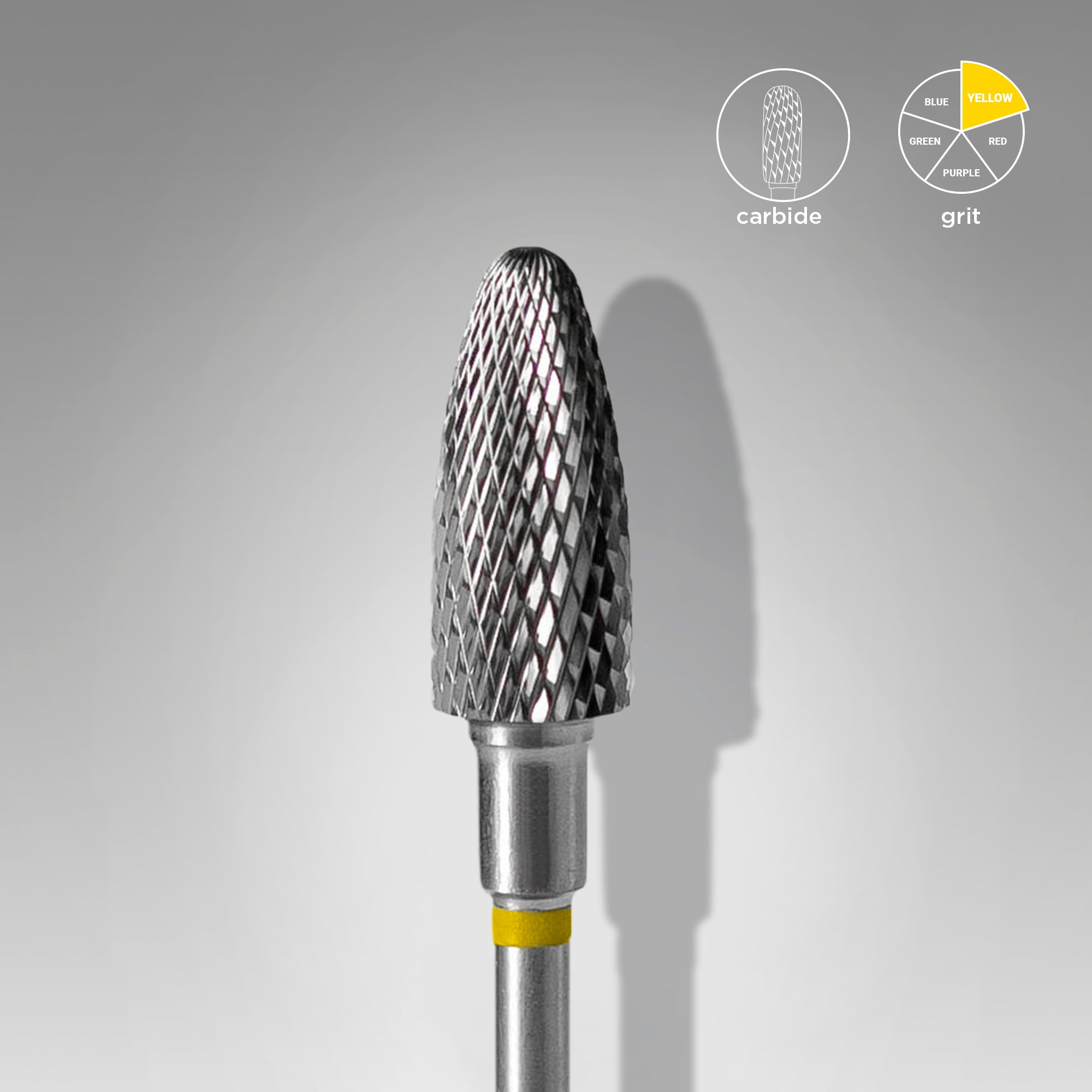 STALEKS EXPERT karbiidfräsi mais, pää-ø 6 mm, työosa 14 mm - keltainen / erittäin pehmeä