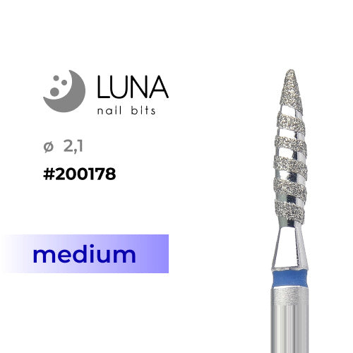 Embout diamanté Tornado, 2,1 × 8 mm, Bleu (Medium)
