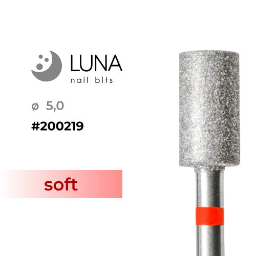 Embout diamanté Cylinder, 5,0 × 9 mm, rouge (souple)