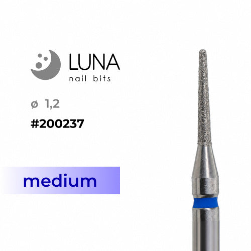 Embout diamanté Rounded Cone, 1,2 × 8 mm, bleu (Medium)