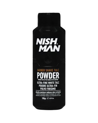 Nishman Barber Shave Talc Powder - Professional Hairdressing Talc, 180g