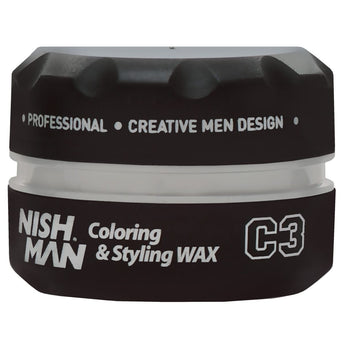 Nishman Coloring &amp; Styling Wax - Black Hair Effect, 100ml