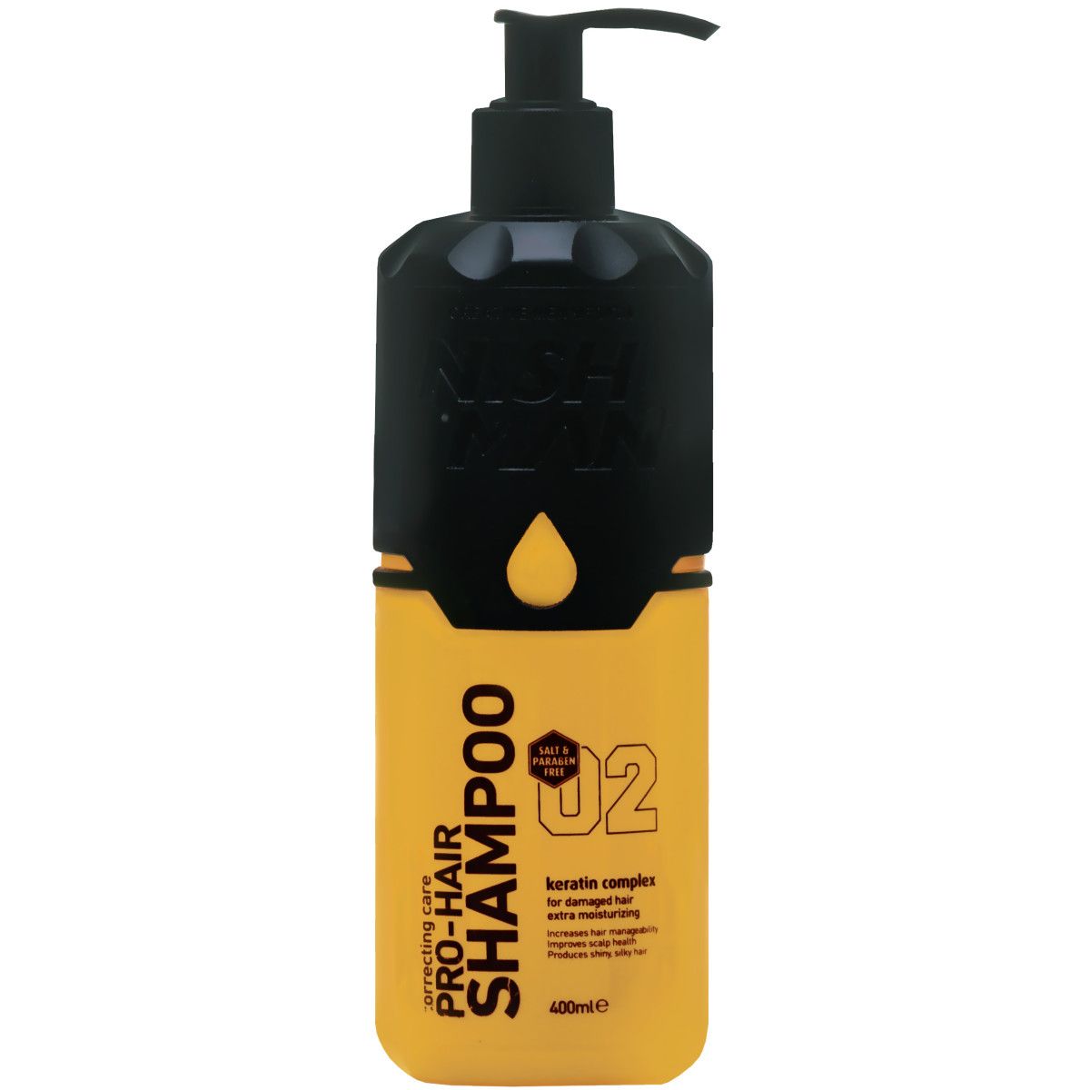 Nishman Correcting Care 02 Keratin Complex - Repairing Shampoo for Damaged Hair, 400ml