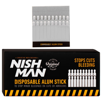 Nishman Disposable Alum Sticks - Styptic Pencil Set for Nicks and Cuts, 24x20 pcs