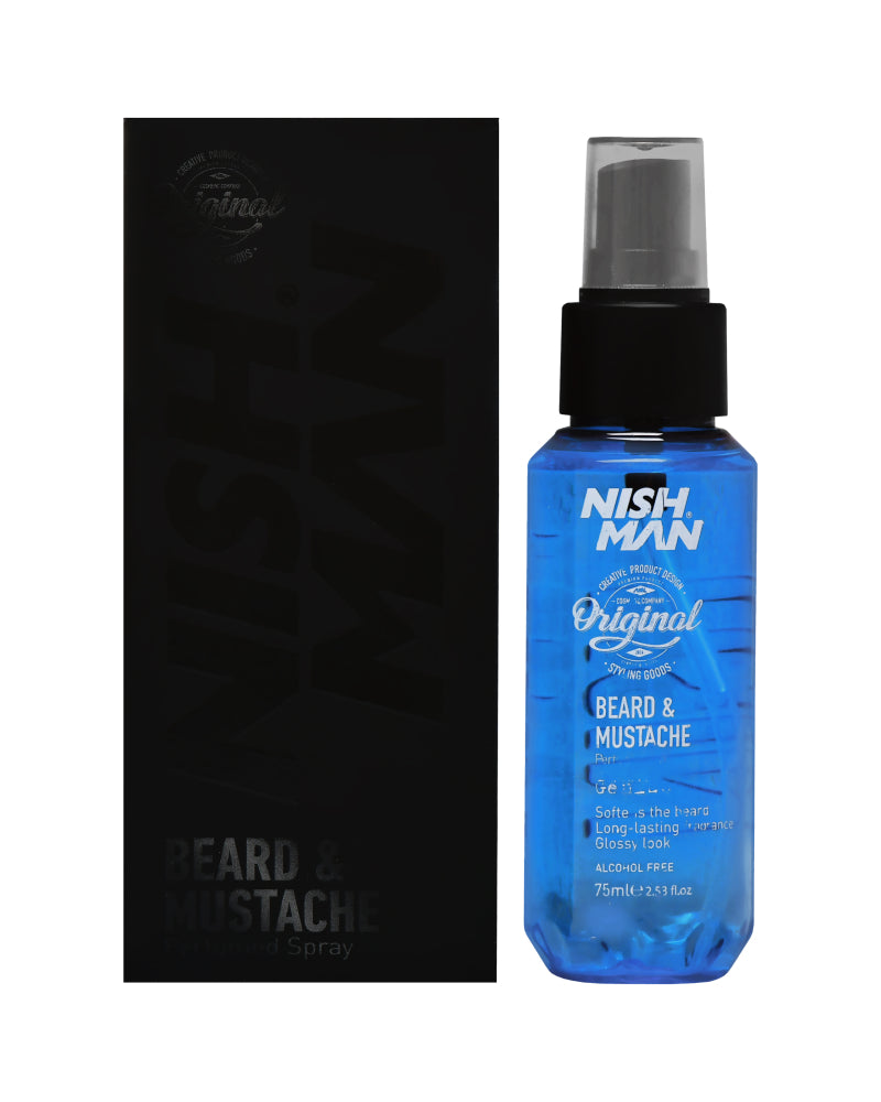 Nishman Genius Beard &amp; Mustache Perfumed Spray - Refreshing Beard and Moustache Perfume, 75ml