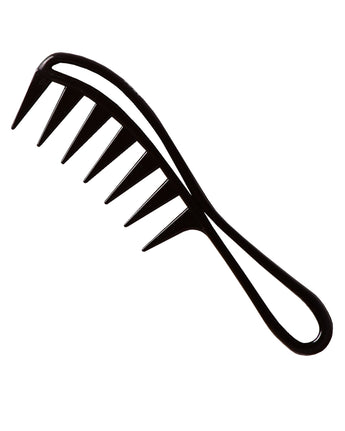 Nishman Hair Comb 043 - Professional Barber Texture Comb, Black