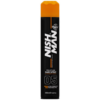 Nishman Hairspray Ultra Hold - Extra Strong Hair Spray, 400ml