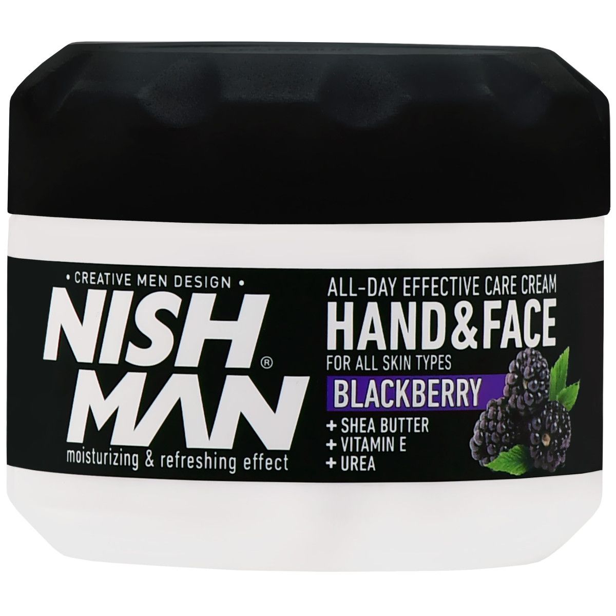 Nishman Hand &amp; Face Cream Blackberry - Moisturizing Cream for Face and Hands, 300ml