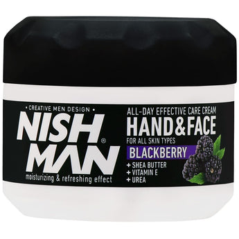 Nishman Hand &amp; Face Cream Blackberry - Moisturizing Cream for Face and Hands, 300ml