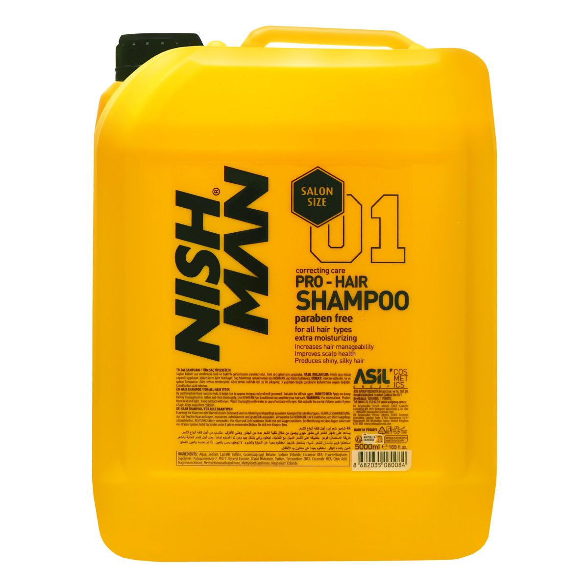Nishman Pro Hair Paraben Free Nourishing Shampoo, 5000ml