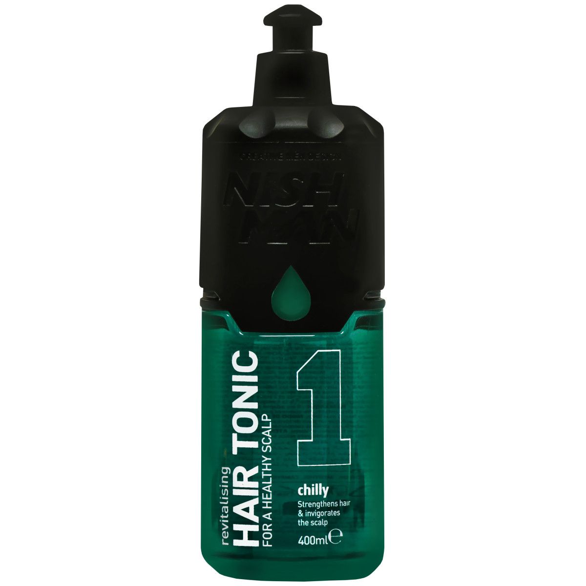 Nishman Revitalising Hair Tonic Chilly - Strengthening Hair and Scalp Tonic, 400ml