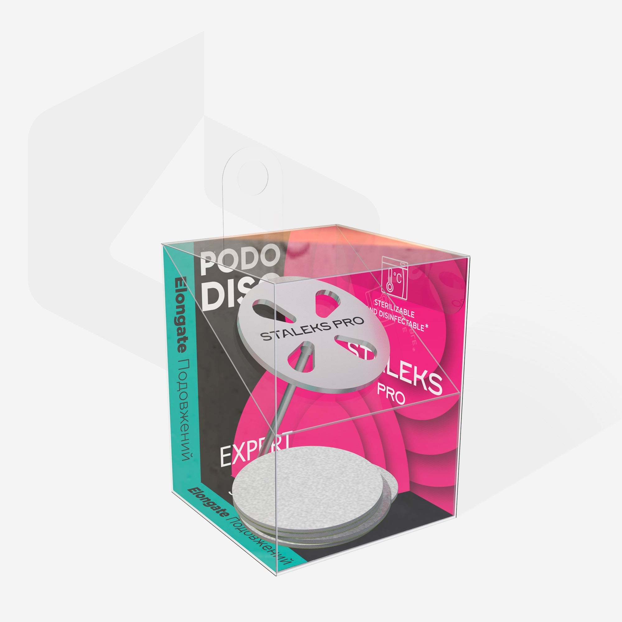 Staleks Pedikīra disks PODODISC L EXPERT ar maināmiem failiem, 180 grit, 5 gab. (25 mm)
