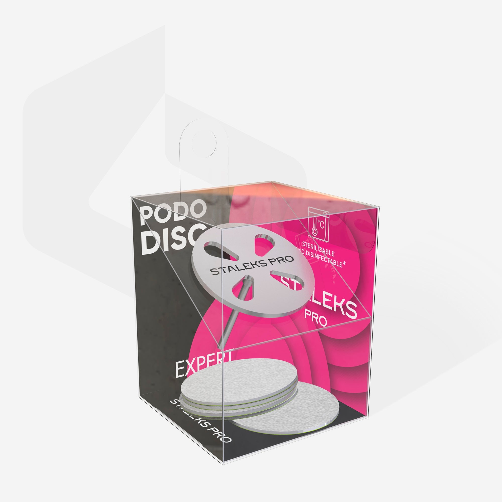 Staleks Pedikīra disks PODODISC L EXPERT ar maināmiem failiem, 180 grit, 5 gab. (25 mm)