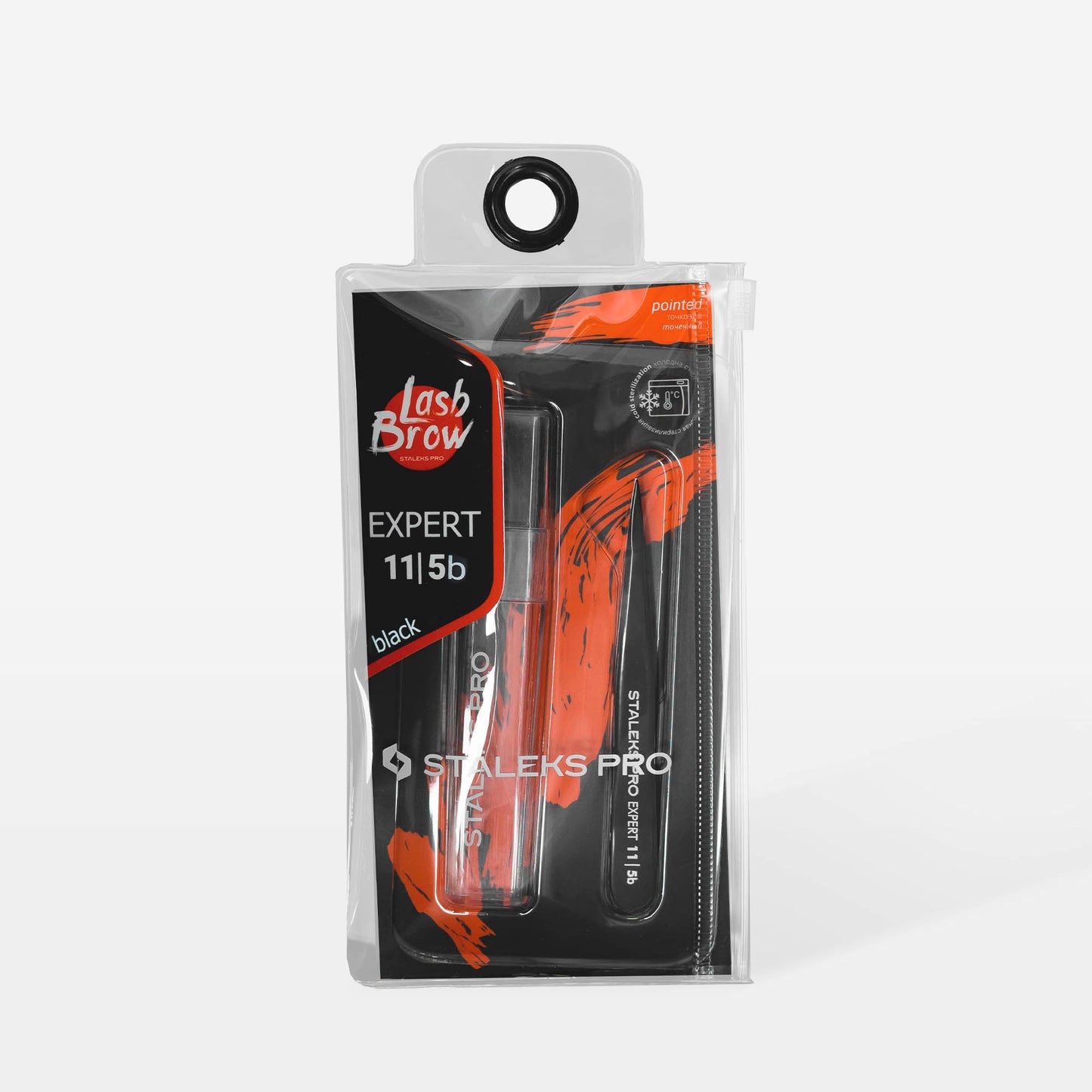 STALEKS EXPERT 11 TYPE 5b Professional eyebrow tweezers point - black