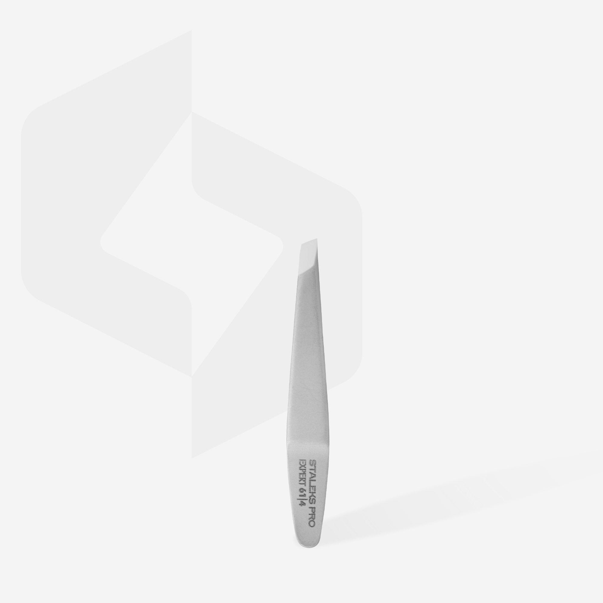 STALEKS EXPERT 61 TYPE 4 Professional eyebrow tweezers narrow beveled