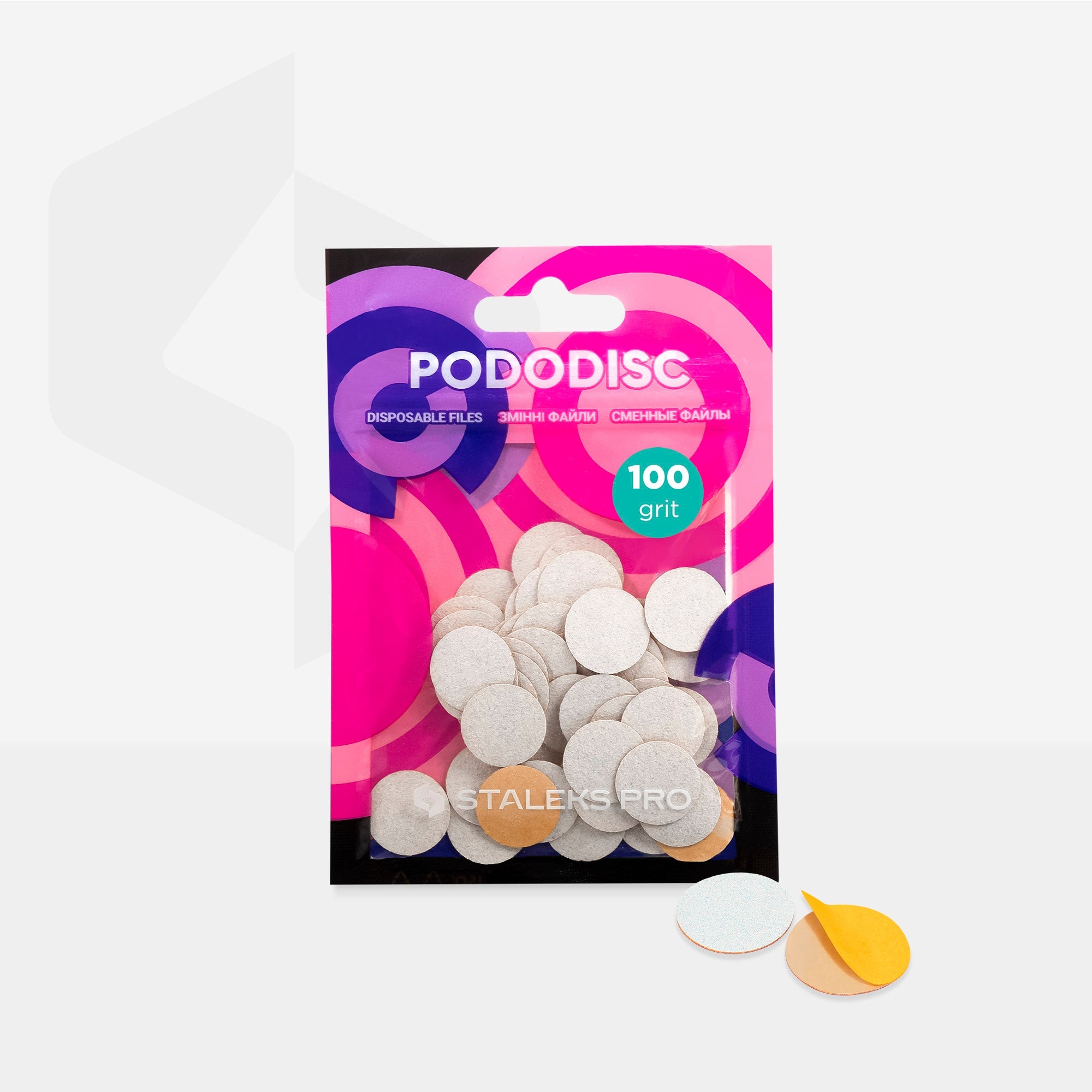Staleks Expert 15 Pododisc S Līmējamas vīles pedikīrai, 100 grits, 15 mm (50 gab.)