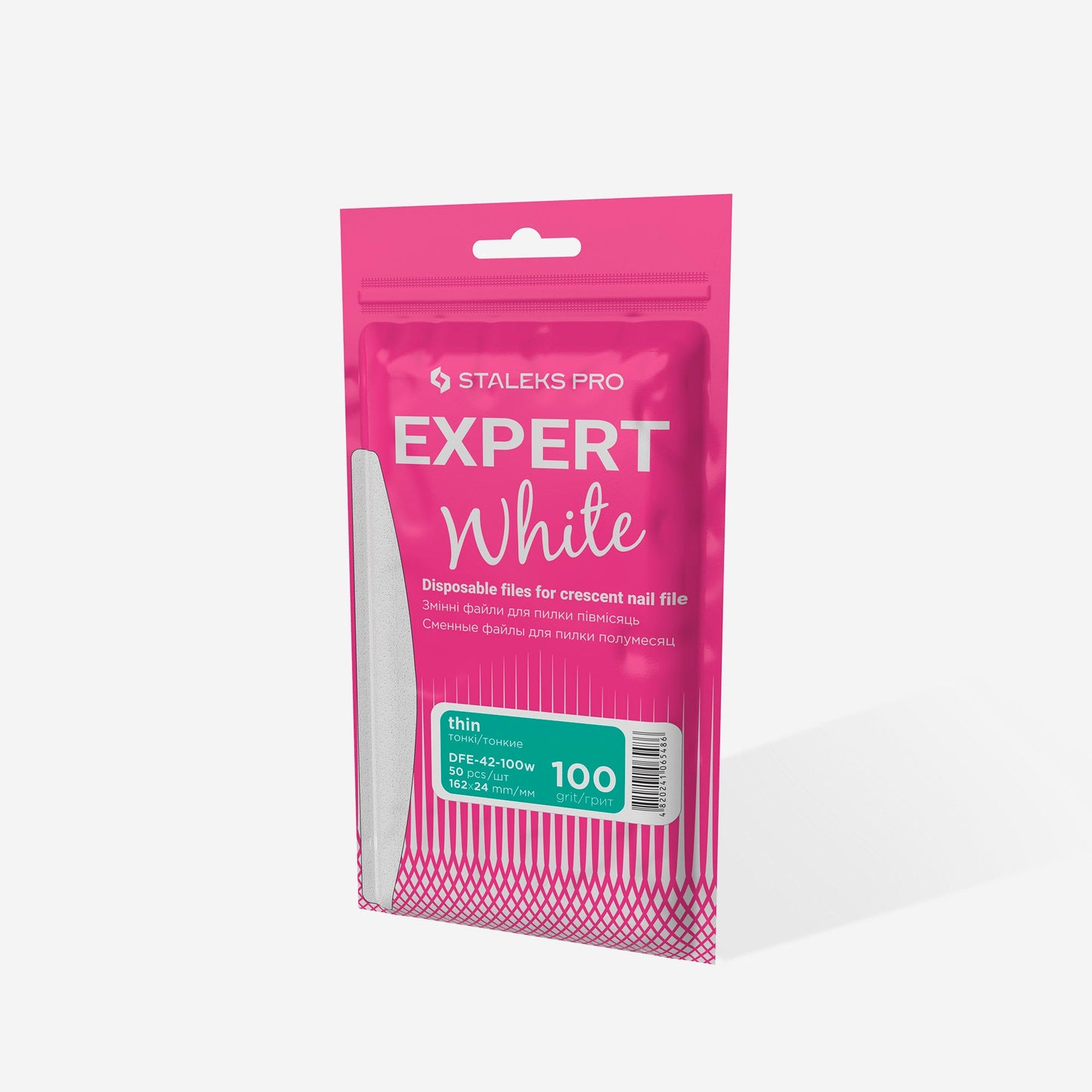 Staleks Maināmie nagu vīles Mēness EXPERT, balti, 50 gab.