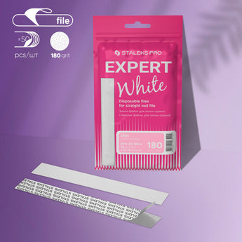 Staleks Pro Maināmi balti faili taisnai nagu vīlei EXPERT 22, 180 grit, 50 gab.
