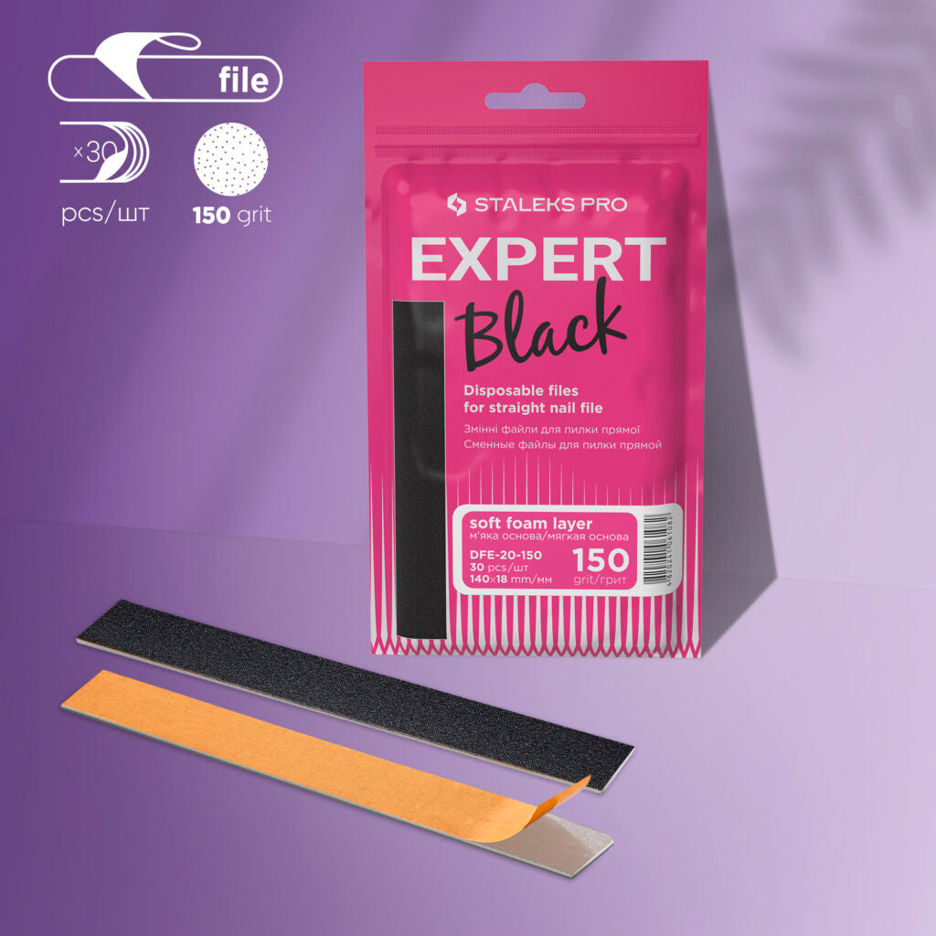 Staleks Pro Expert Ühekordne sirge küüneviilikate vahu baasil, 150 grit (30 tk)
