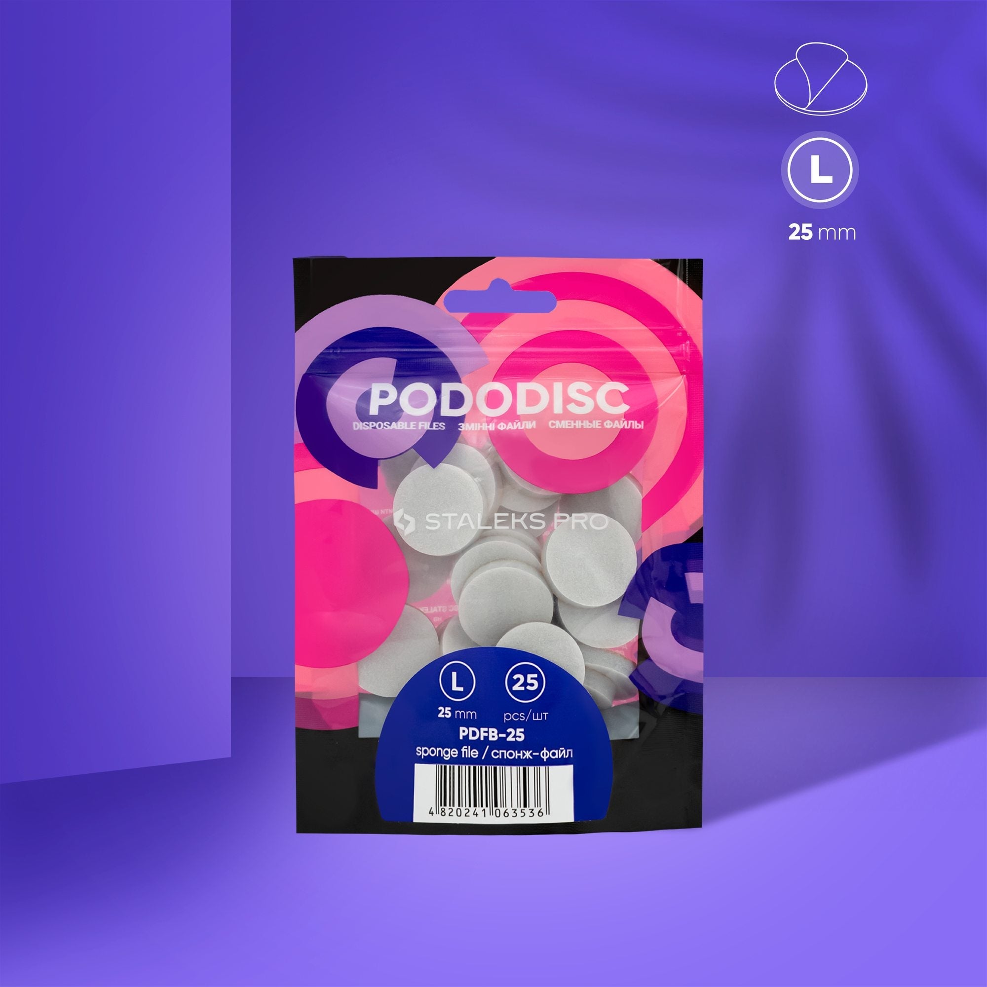 Staleks Buff-vīles pedikīra diskam PODODISC L EXPERT, 25 gab.