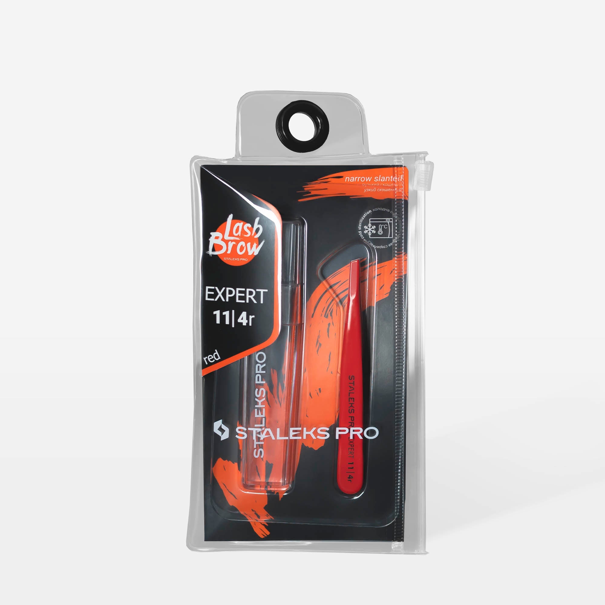 Staleks Uzacu pincete EXPERT 11 TYPE 4r, sarkana