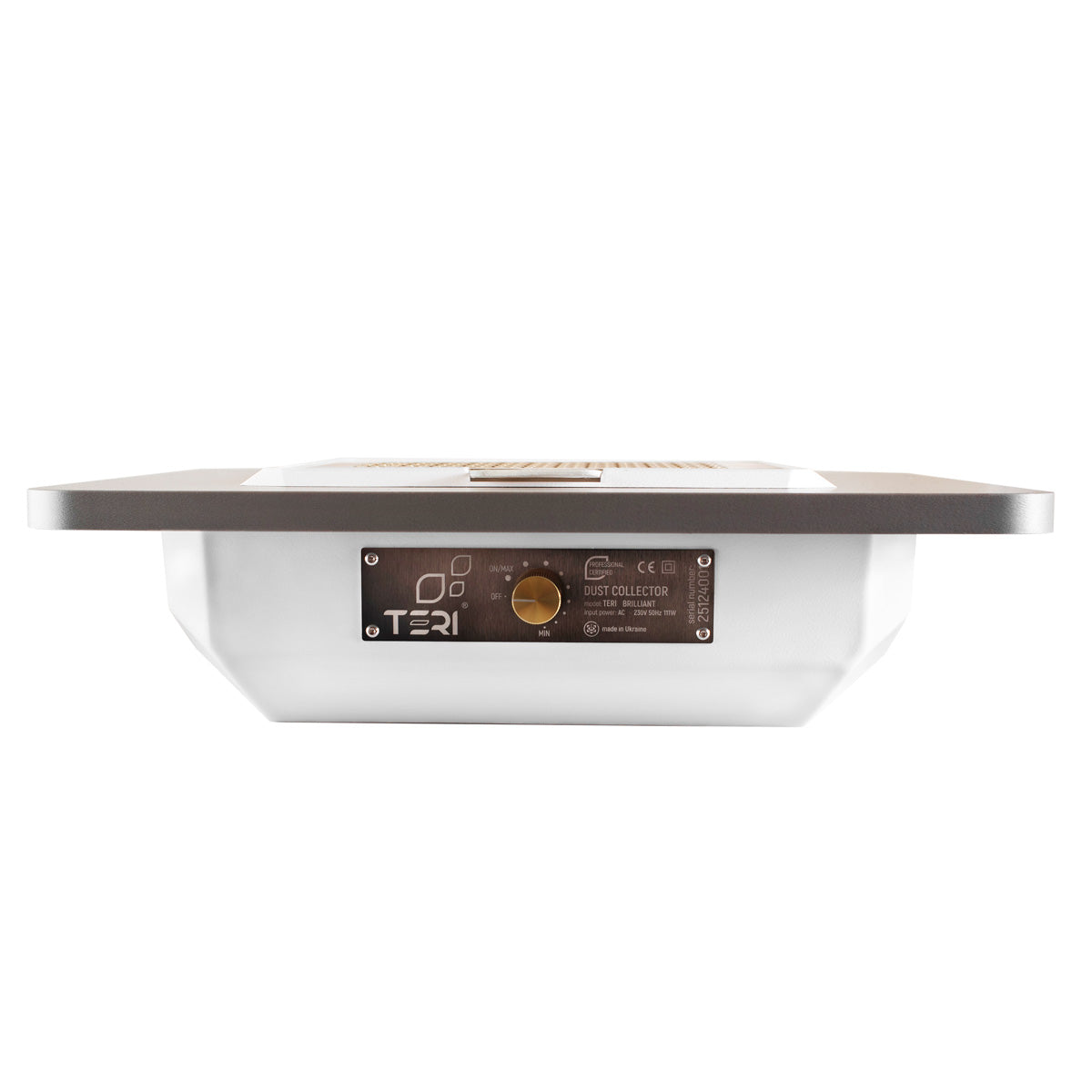 Teri Brilliant white (golden mesh)-built-in nail dust collector