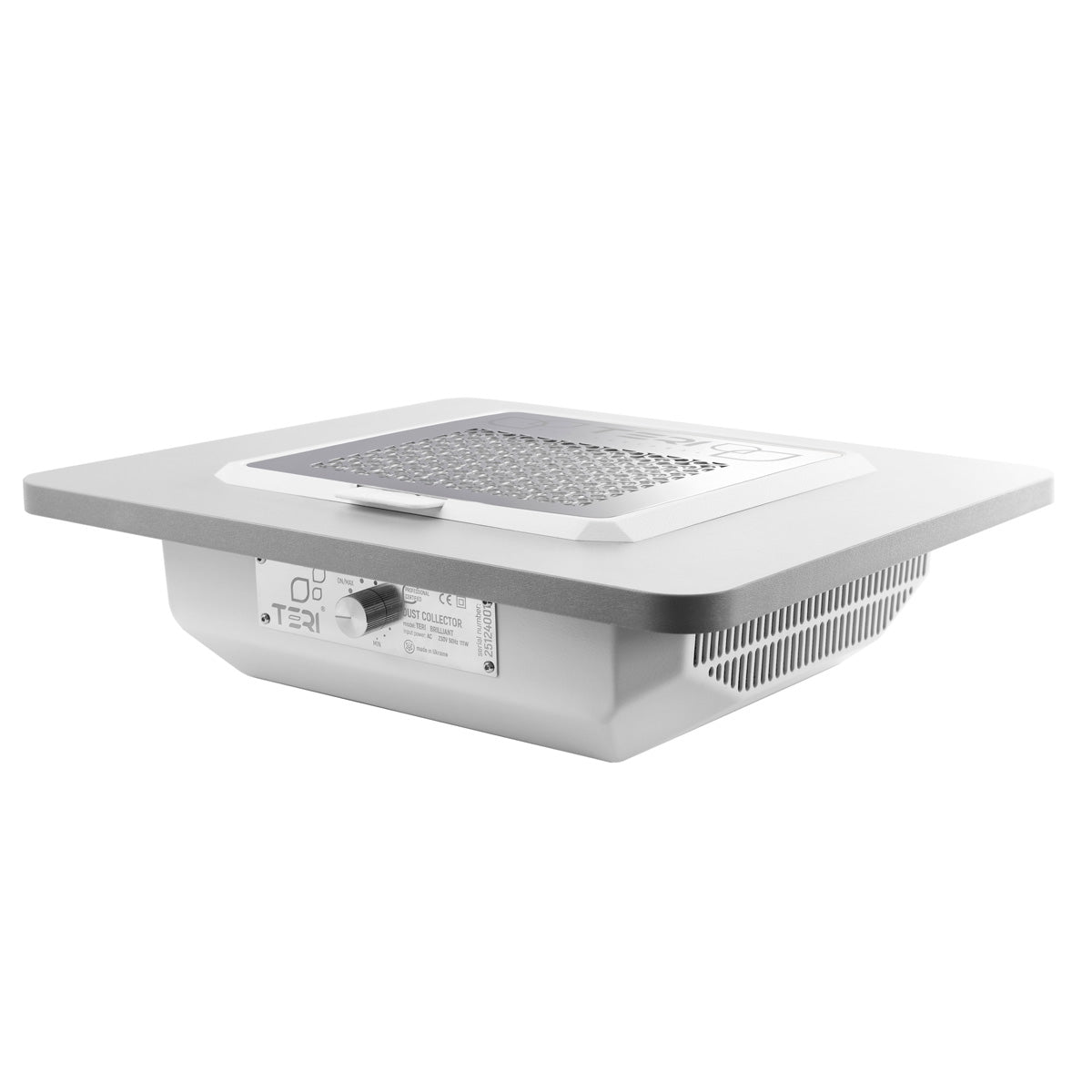 Teri Brilliant white (silver mesh)-built-in nail dust collector