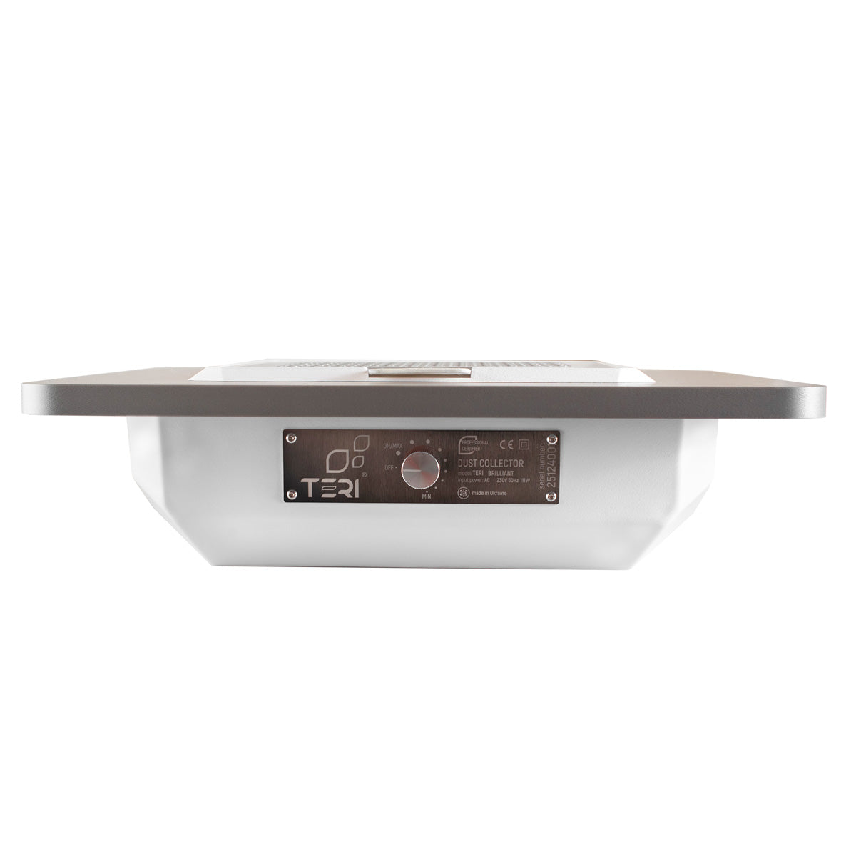 Teri Brilliant white (silver mesh)-built-in nail dust collector