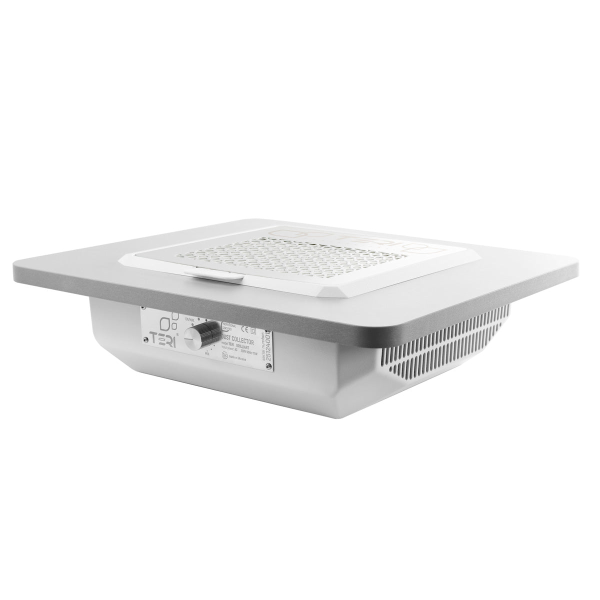 Teri Brilliant white (white mesh)-built-in nail dust collector