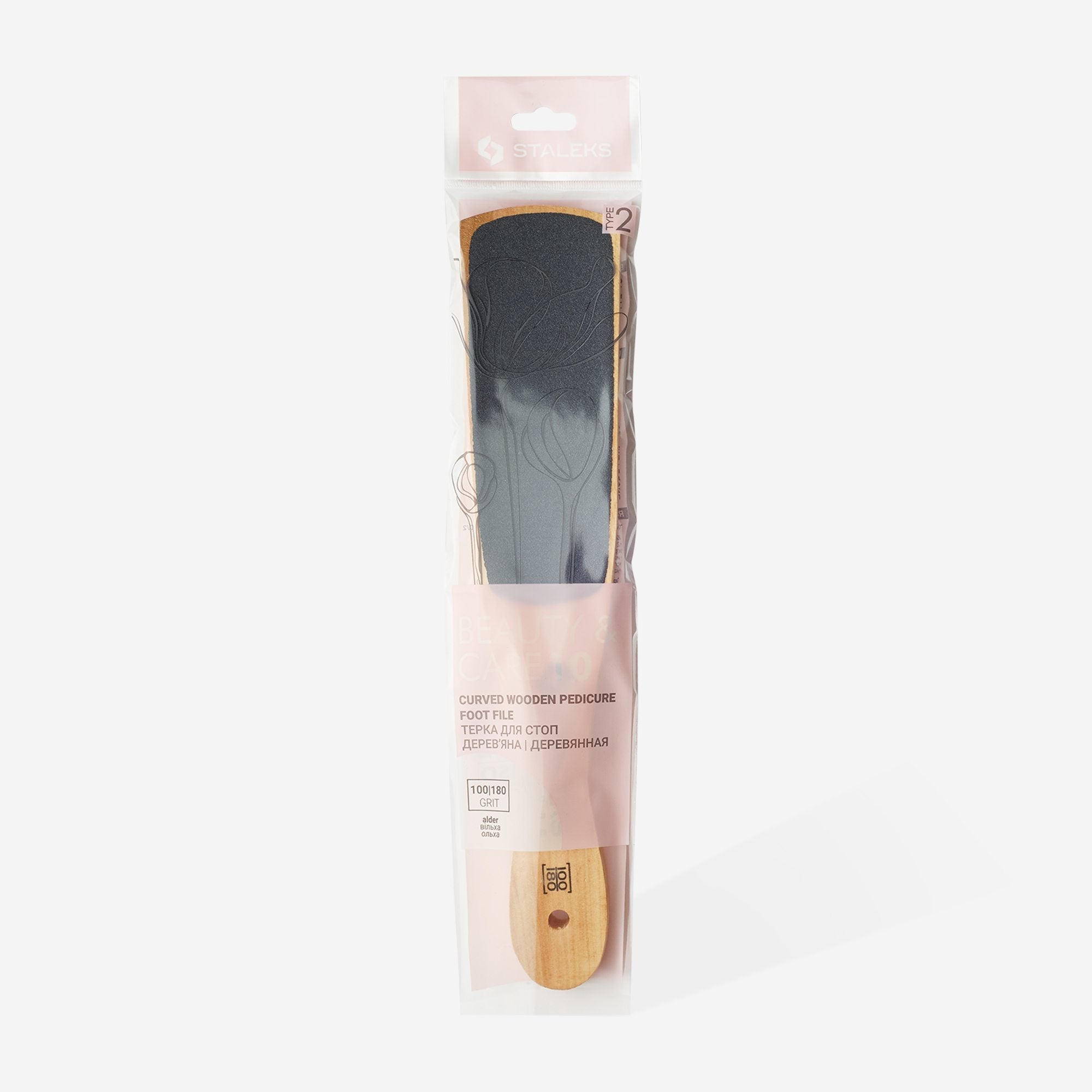 Staleks Beauty & Care 10 Type 2 Doppelseitige Holzfeile, 100/180er Körnung
