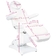 Cosmetic chair electric motor 2342 3-motors, white