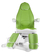 Electric couch/chair 6672A, 5 motors, green