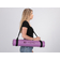 Exercise mat PU, 183x61x0.5cm violet with pattern