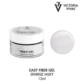 Victoria Vynn Easy Fiber Gel ar stiklšķiedru, Sparkle Milky 15ml