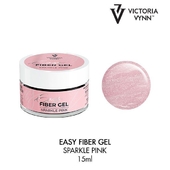 Victoria Vynn Easy Fiber Gel with glass fibre, Sparkle Pink 15ml