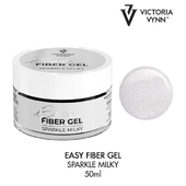 Victoria Vynn Easy Fiber Gel su stiklo pluoštu, Sparkle Milky 50ml
