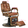 Frizētavas krēsls, Gabbiano Boss Old Leather, gaiši brūns