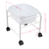 Tray for a pedicure comfort on wheels white