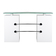 Cosmetic desk glass mt-33 white