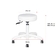 Cosmetic stool am-303-2 white