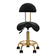 COSMETIC STOOL 6001G GOLD BLACK