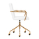 Cosmetic chair QS-OF211G, gold-white